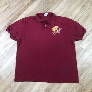 VTG Stedman by Hanes Polo Shirt Men's Large Short Sleeve Flamingo Reno